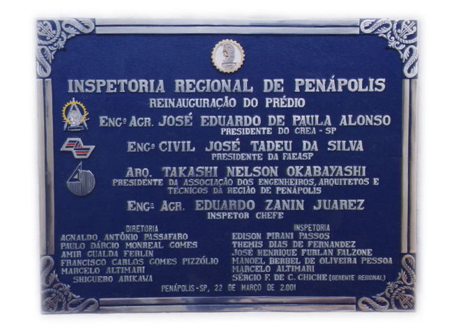 PLACA DE ALUMNIO FUNDIDO